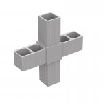 CROSS CONNECTOR 20x20 / GRAY